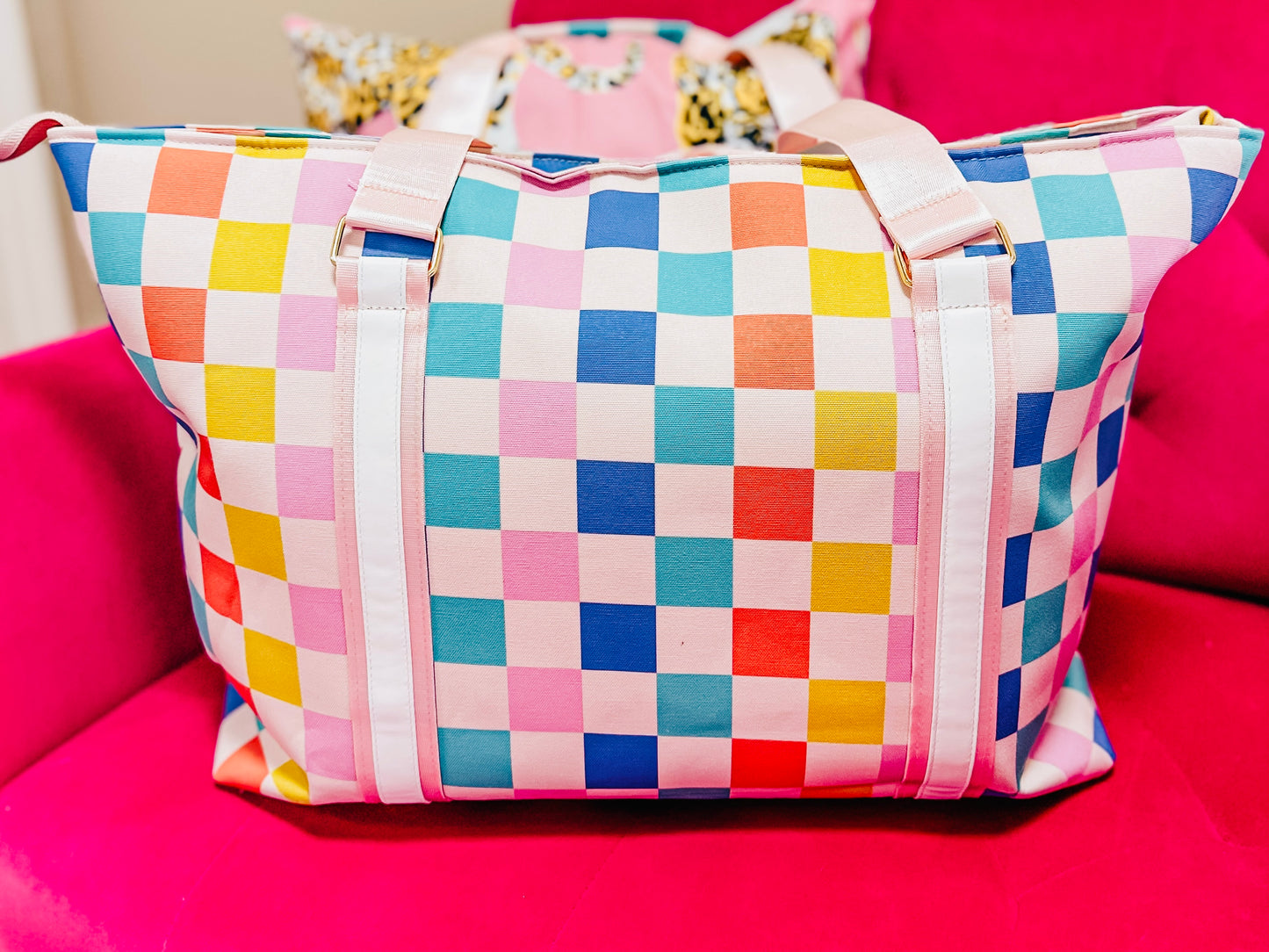 Groovy Checkered Tote