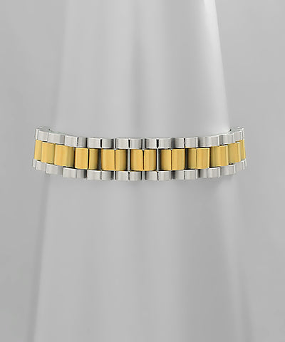 Gold/ Silver watch band bracelet