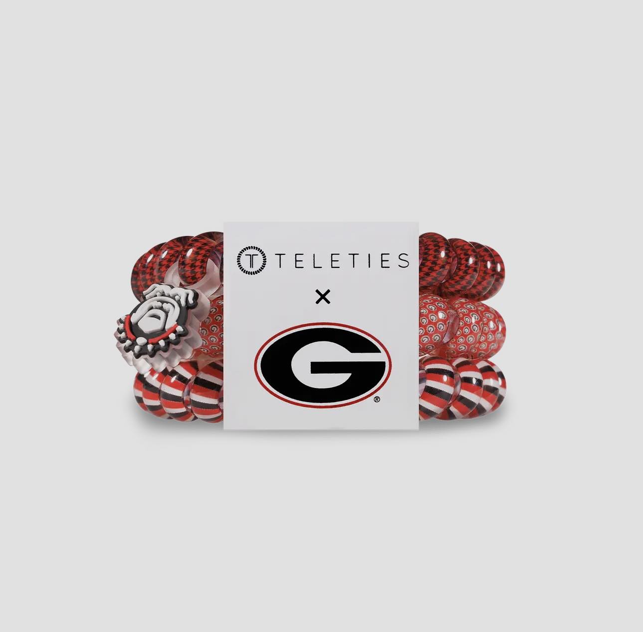 TELETIES| University of Georgia| Large Spiral Hair Ties