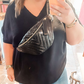 Charolette Belt Bag (Shimmer Black)