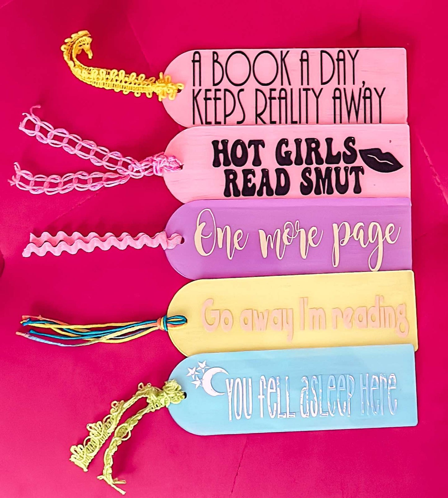 Acrylic Bookmarks w/ ribbon