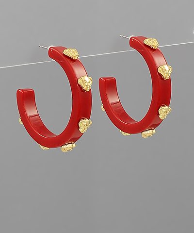 Elephant Gameday Hoop Earrings