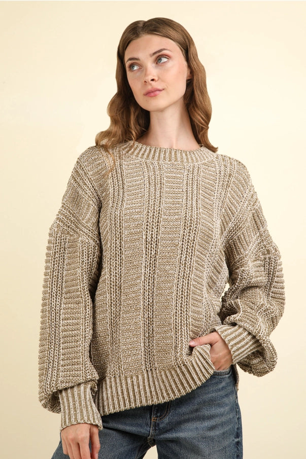 Two-Tone Cozy Knit