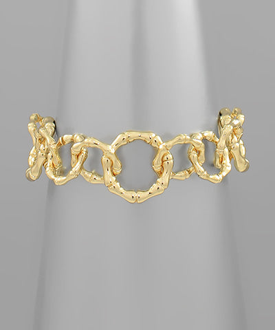 Textured Round Chain Bracelet