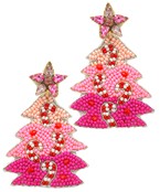 Candy Cane Christmas Earrings