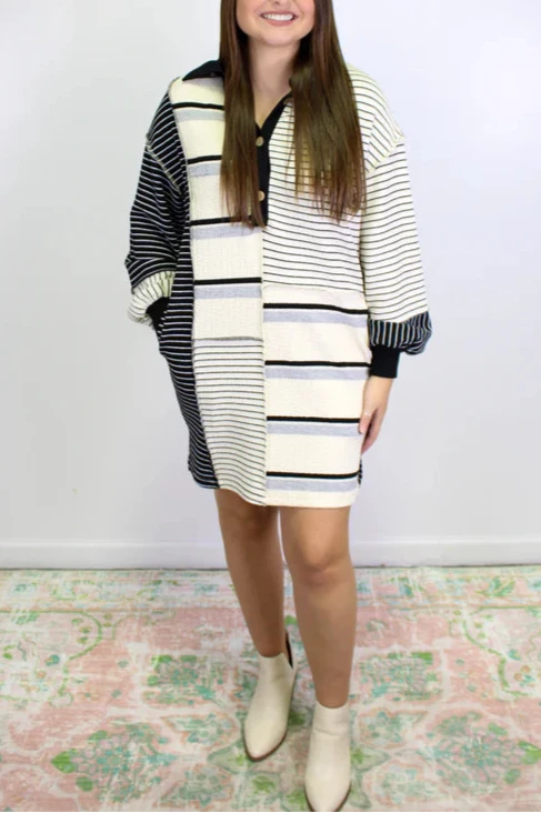 Henley Stripe Dress