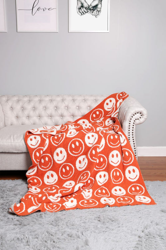 Luxe Throw Blanket- Orange