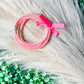 Pink Shimmer Tube Bracelet (set)