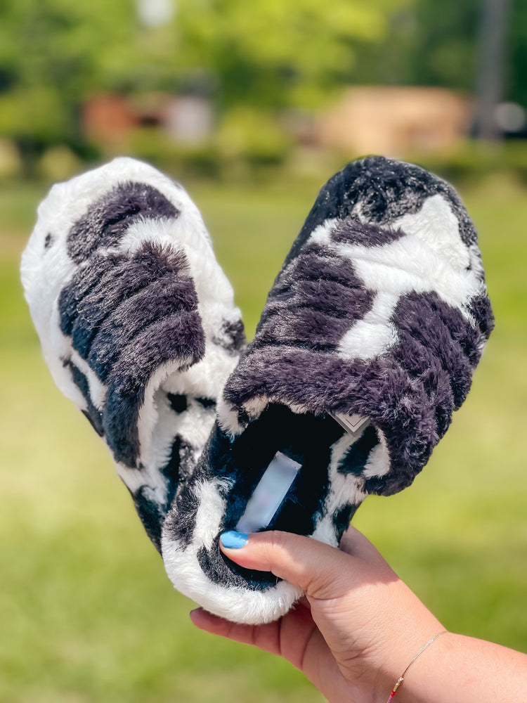 Delaney Cow Slippers